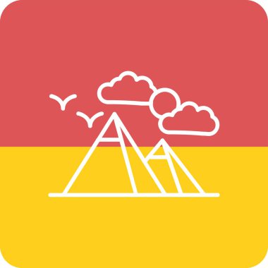 Piramitler. Web simgesi basit illüstrasyon