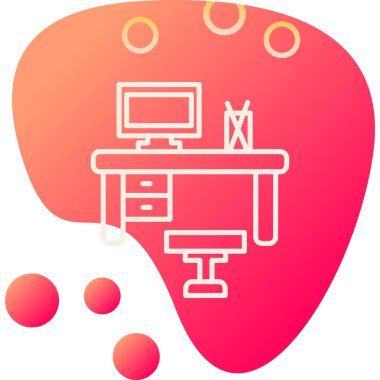 işyeri web simgesi vektör illüstrasyonu