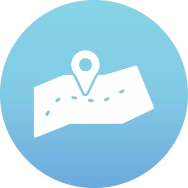 harita simgesinin vektör illüstrasyonu 