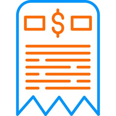 fatura simgesi vektör illüstrasyonu