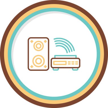 müzik çalar simgesi, vektör illüstrasyonu basit tasarım