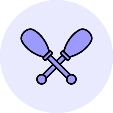 Kürek simgesinin vektör illüstrasyonu