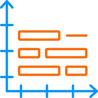 Gantt Grafik Ağ simgesi, vektör illüstrasyonu