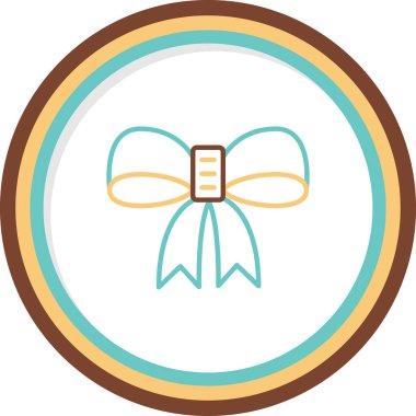 Kurdele yayı. Web simgesi basit illüstrasyon 