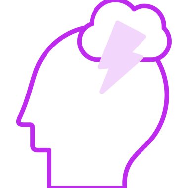 Stres simgesi, vektör illüstrasyonuna sahip kişi