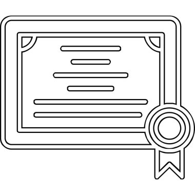 Sertifika. Web simgesi basit tasarım