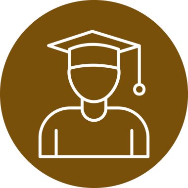 Öğrenci. Web simgesi basit illüstrasyon 