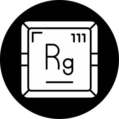 Roentgenium kimyasal element vektör çizimi