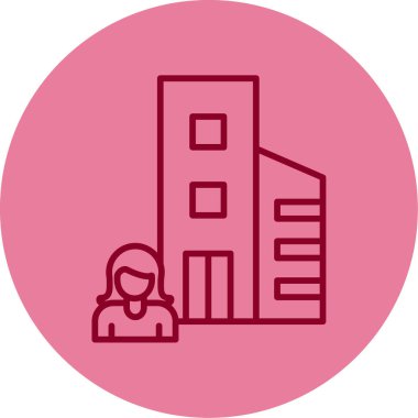 Atılgan ve kadın avatar. Web simgesi basit illüstrasyon 