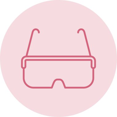 Gözlük. Web simgesi basit illüstrasyon 