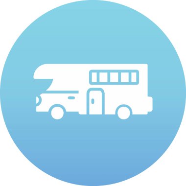 karavan web simgesi basit illüstrasyon