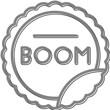 Boom web simgesi, vektör illüstrasyonu