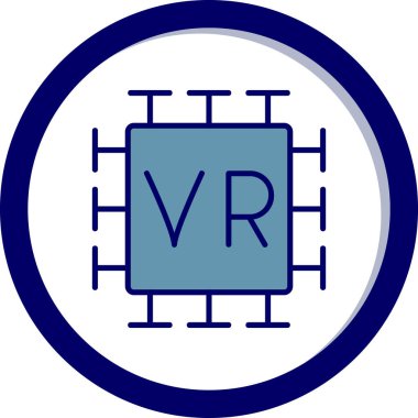 sanal gerçeklik simgesi, basit tasarım 