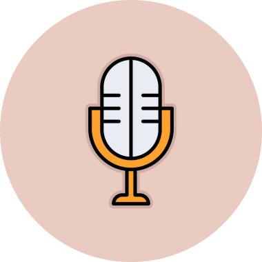 mikrofon simgesi vektör illüstrasyonu 