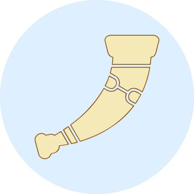 Boynuz. Web simgesi basit illüstrasyon