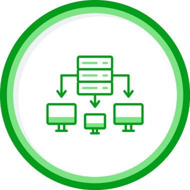 Küme hesaplama simgesi, vektör illüstrasyonu basit tasarım