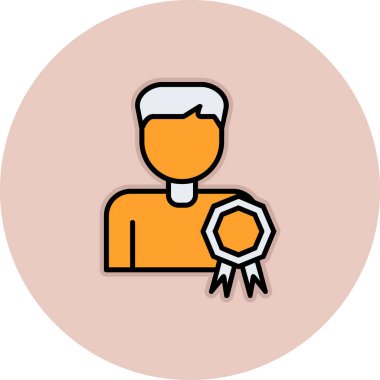 En İyi Çalışan simgesi vektör illüstrasyonu 