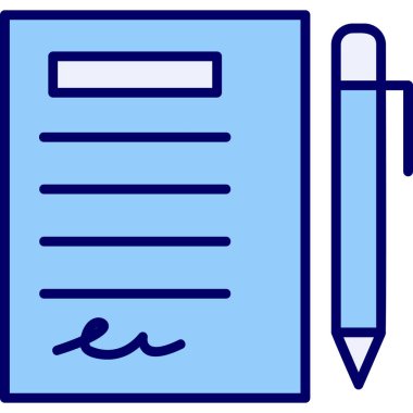 Kalem simgesi çizimi olan planlayıcı