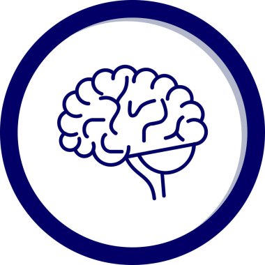 Beyin. Web simgesi basit illüstrasyon 