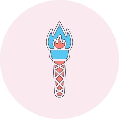 Meşalede yanan alev.