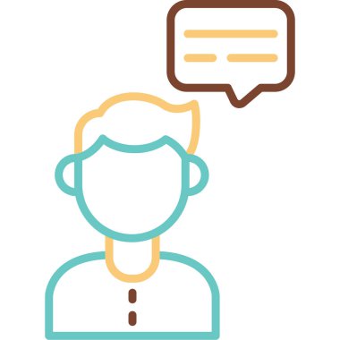 converstation simgesi, vektör illüstrasyonu basit tasarım