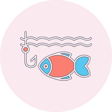 balık ağı simgesi basit illüstrasyon