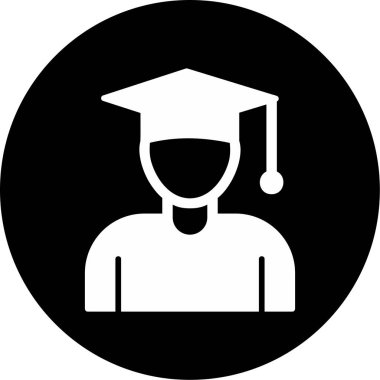 Öğrenci. Web simgesi basit illüstrasyon 