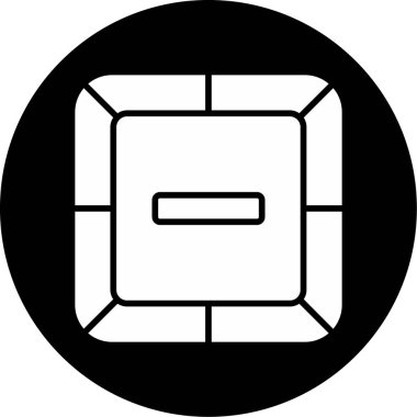 Eksi düğme simgesi, web sembolü, basit vektör illüstrasyonu