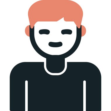  Erkek kullanıcı. Web simgesi basit illüstrasyon