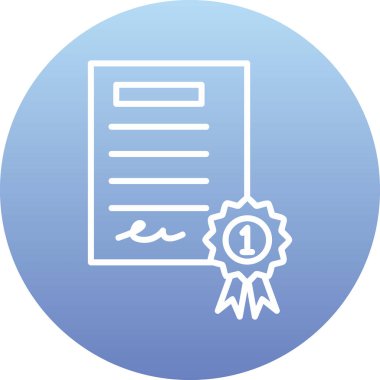 Sertifika. Web simgesi basit tasarım