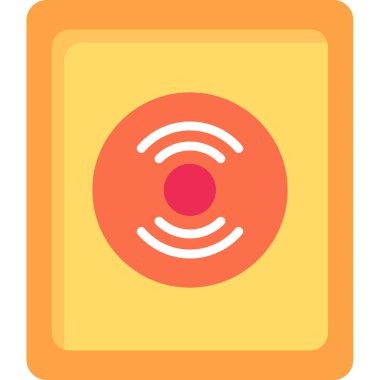 Acil Düğme Web simgesi, vektör illüstrasyonu  