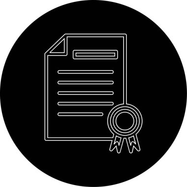 Sertifika. Web simgesi basit tasarım