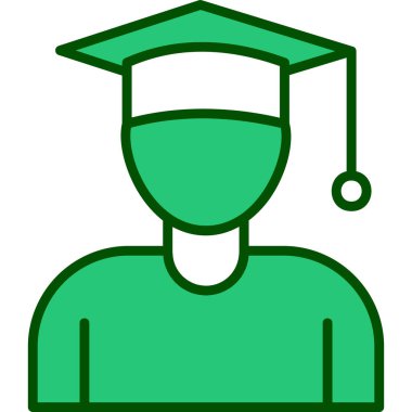 Öğrenci. Web simgesi basit illüstrasyon 