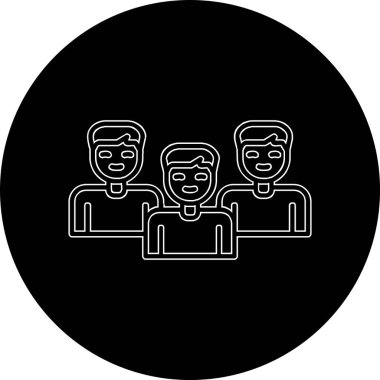 bir grup insan simgesi vektör illüstrasyon tasarımı 