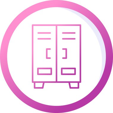 Dolap. Web simgesi basit illüstrasyon  