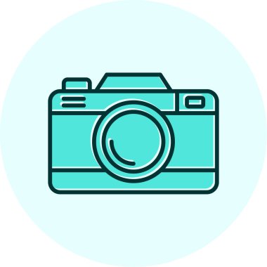 Kamera. Web simgesi basit illüstrasyon 