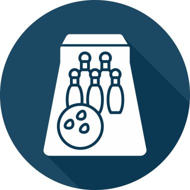 Bowling topu kutsal kişilerin resmi, vektör çizim 