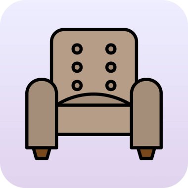 Kol Koltuğu Web simgesi basit illüstrasyon