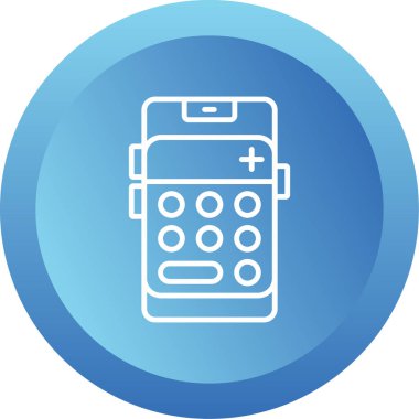 Hesap makinesi. Web simgesi basit illüstrasyon 