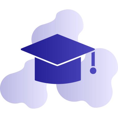 mezuniyet şapkası, web simgesi basit illüstrasyon