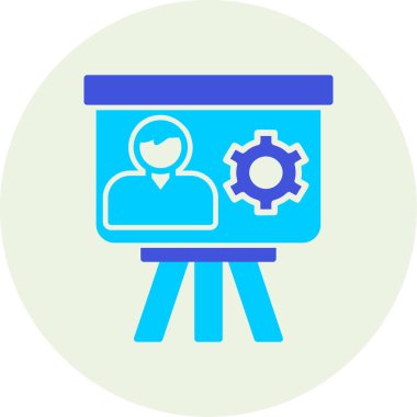 Proje Yönetimi düz simge vektör çizimi 