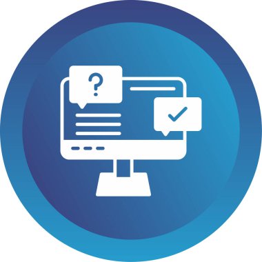 Quiz web simgesi vektör illüstrasyonu