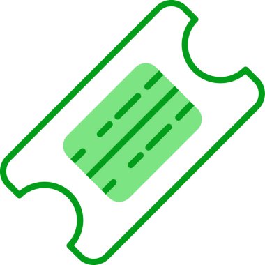Bilet. Web simgesi basit illüstrasyon