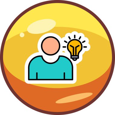 Fikir simgesinin vektör illüstrasyonu 