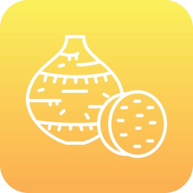 Taro kök simgesi, vektör illüstrasyonu basit tasarım