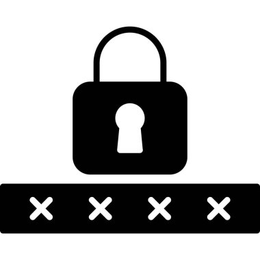 kilit düz simge vektör çizim