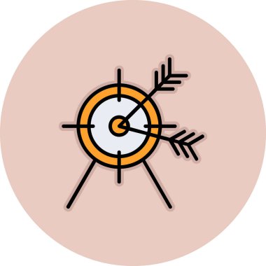 Oklu hedefin vektör illüstrasyonuName 