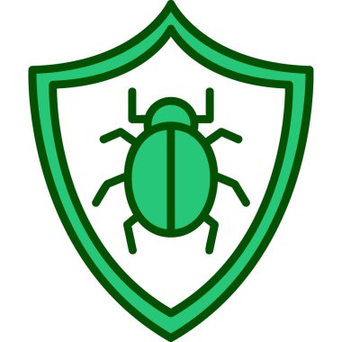 Antivirüs web simgesi, vektör çizimi