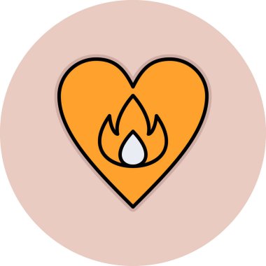 Tutku web simgesi basit illüstrasyon