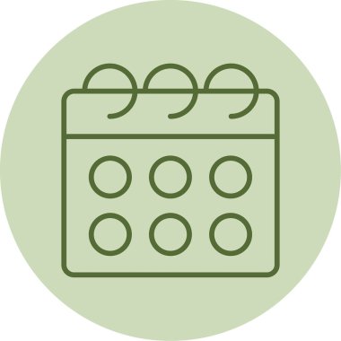 Takvim simgesi, vektör illüstrasyonu basit tasarım